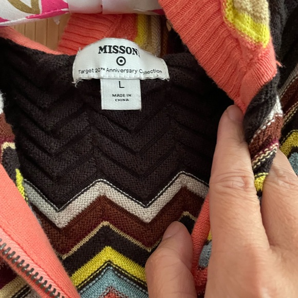 Girls zigzag cardigan Missoni for Target, Size large, double zipper - Picture 4 of 4